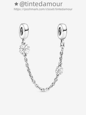 Pandora Daisy Flower Safety Chain Charm